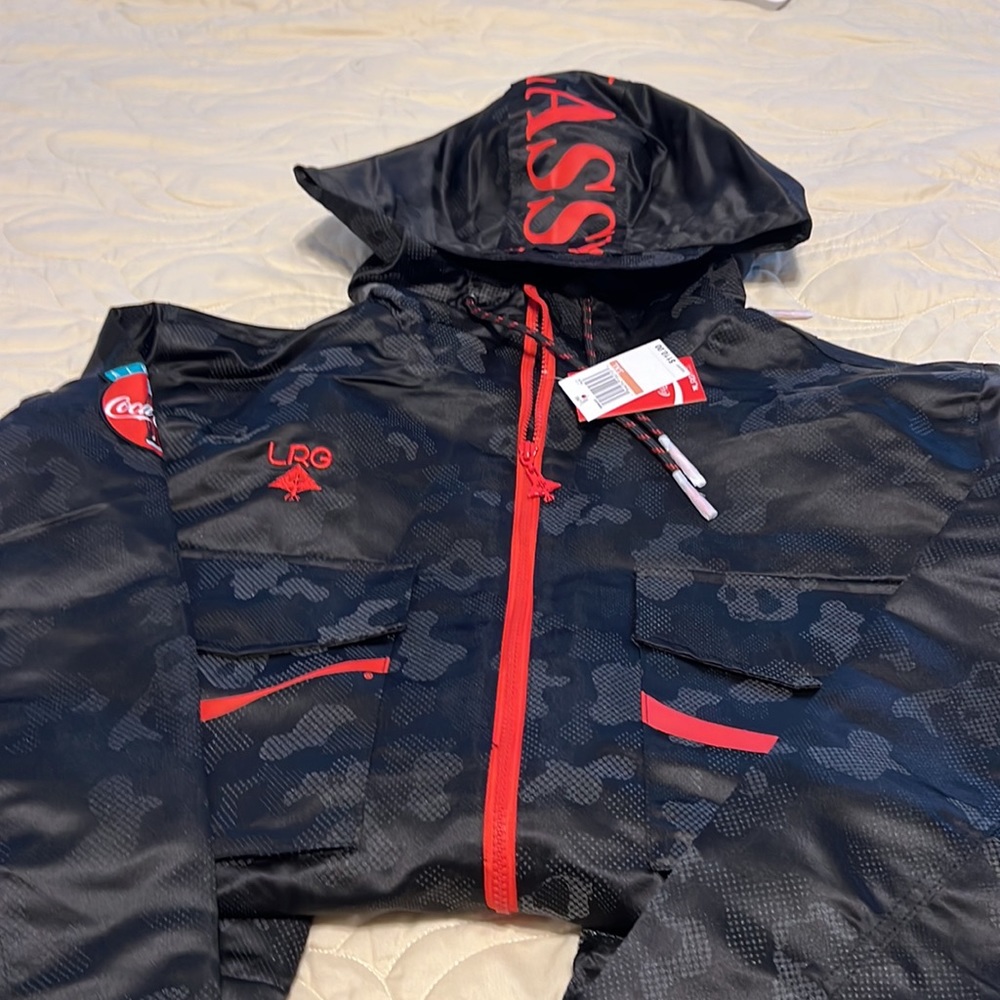 LRG Coca Cola light weight jacket with hood